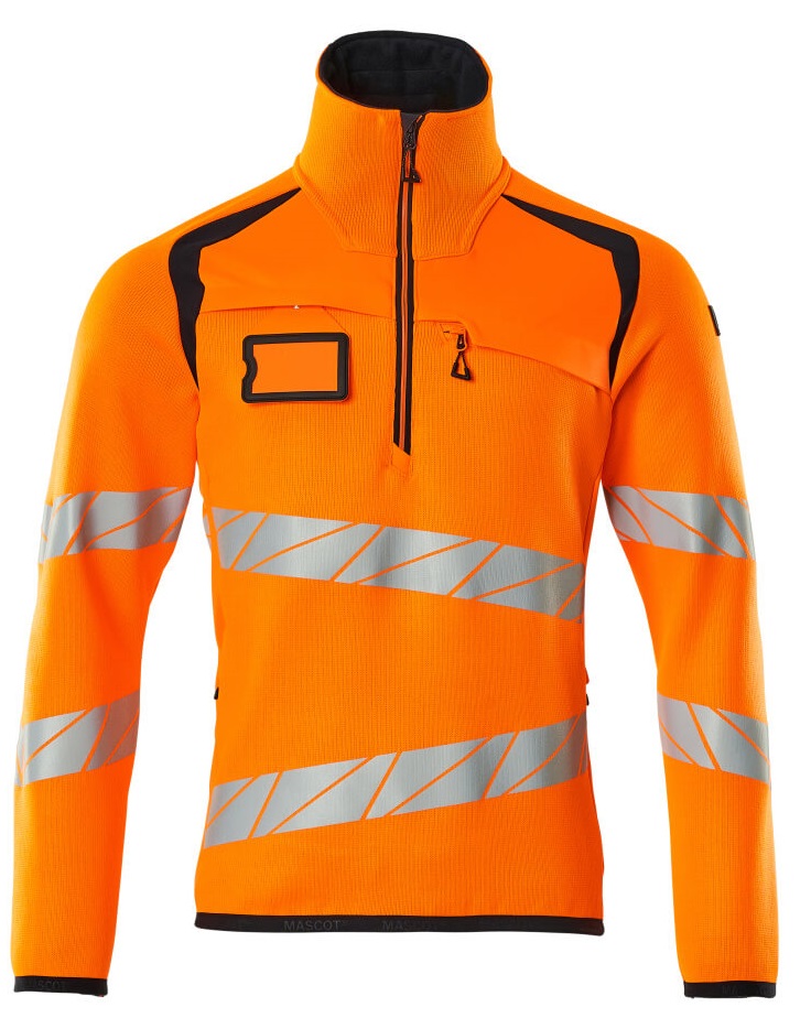 MASCOT-Warnschutz, Warn-Strickpullover, ACCELERATE SAFE, warnorange/schwarzblau
