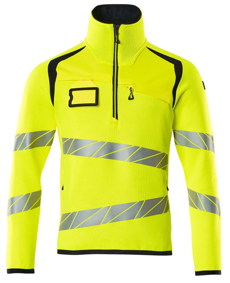 MASCOT-Warnschutz, Warn-Strickpullover, ACCELERATE SAFE, warngelb/schwarzblau