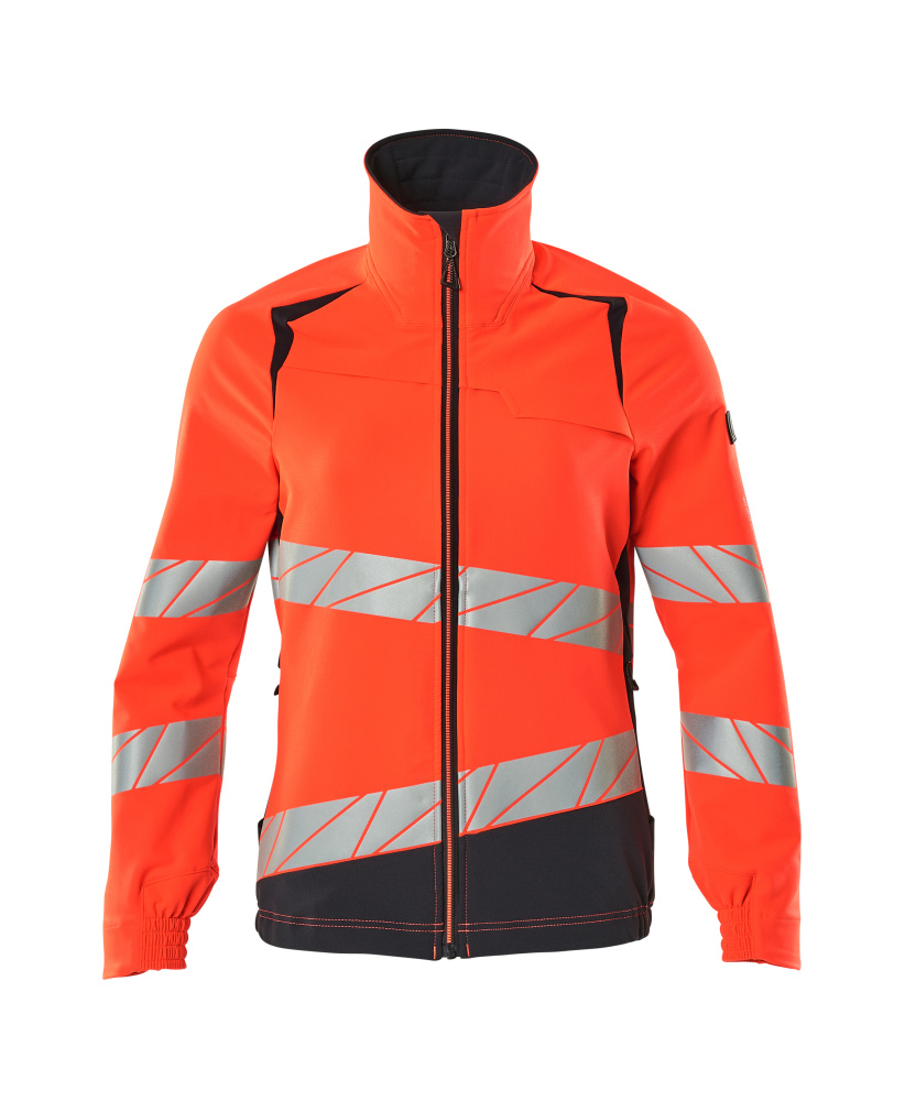 MASCOT-Warnschutz, Damen-Warnschutz-Jacke, ULTIMATE STRETCH, warnrot/schwarzblau