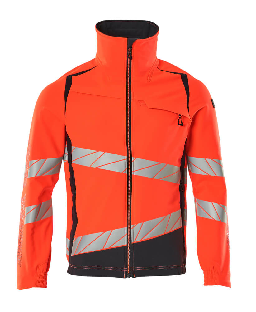 MASCOT-Warnschutz, Warnschutz-Jacke, ULTIMATE STRETCH, warnrot/schwarzblau