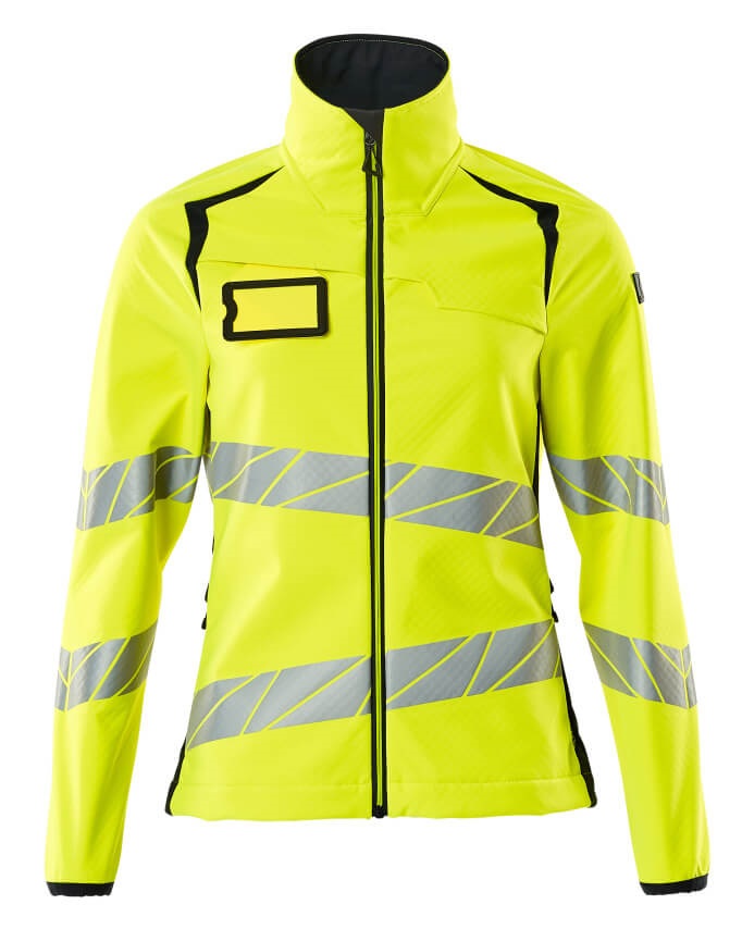 MASCOT-Warnschutz, Damen-Softshell-Warn-Jacke, ACCELERATE SAFE, warngelb/schwarzblau