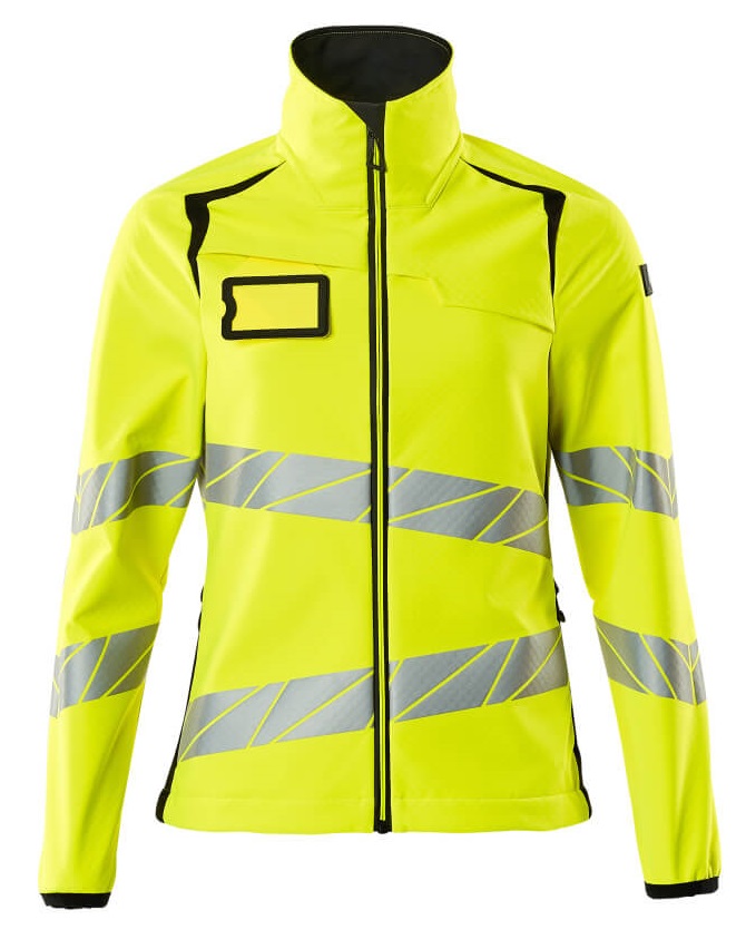 MASCOT-Warnschutz, Damen-Softshell-Warn-Jacke, ACCELERATE SAFE, warngelb/schwarz
