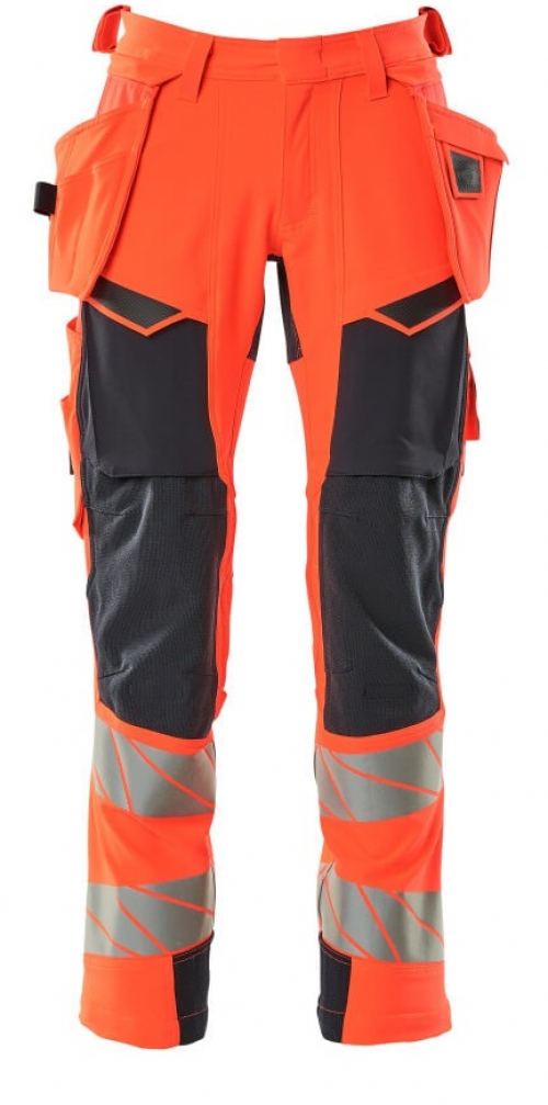 MASCOT-Warnschutz, Warn-Bund-Hose, ACCELERATE SAFE, warnrot/schwarzblau
