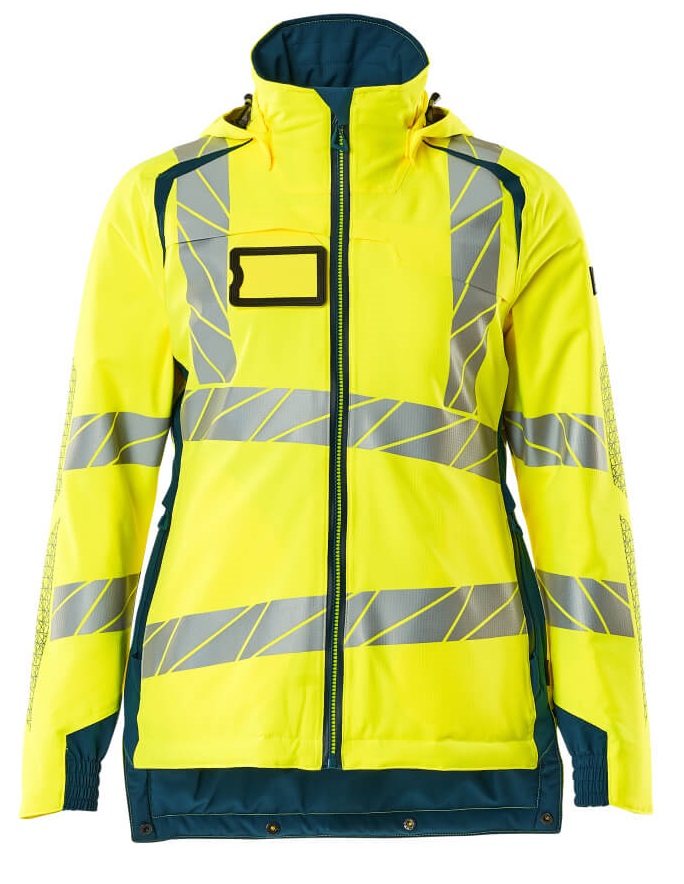 MASCOT-Warnschutz, Warn-Damen-Winterjacke, ACCELERATE SAFE, warngelb/dunkelpetroleum