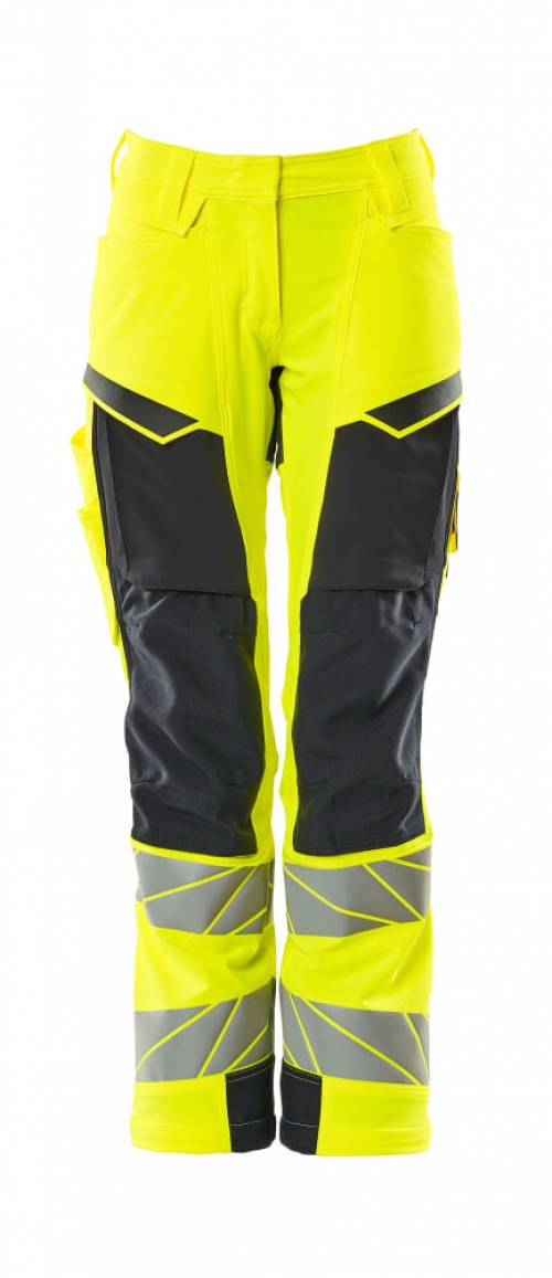 MASCOT-Warnschutz-Damen Bundhose, DIAMOND, warngelb/schwarzblau
