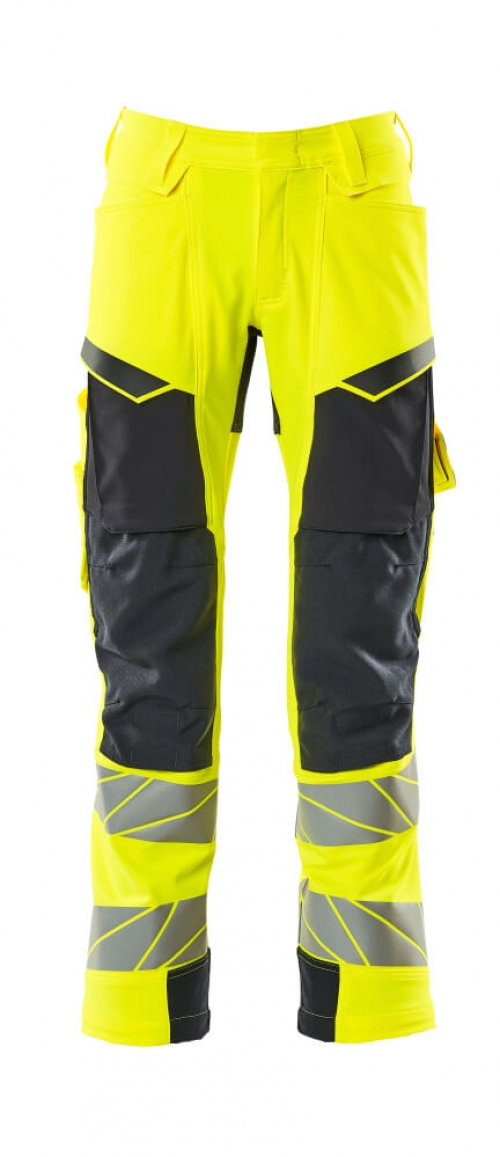 MASCOT-Warnschutz, Warnschutz-Bundhose, ULTIMATE STRETCH, warnorange/schwarzblau