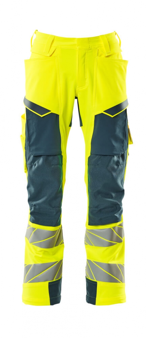 MASCOT-Warnschutz, Warnschutz-Bundhose, ULTIMATE STRETCH, warnorange/schwarzblau