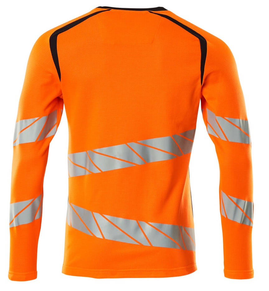 MASCOT-Warnschutz, Warn-Langarm-Shirt, ACCELERATE SAFE, warnorange/schwarzblau