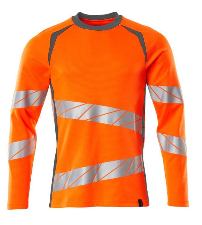 MASCOT-Warnschutz, Warn-Langarm-Shirt, ACCELERATE SAFE, warnorange/dunkelanthrazit