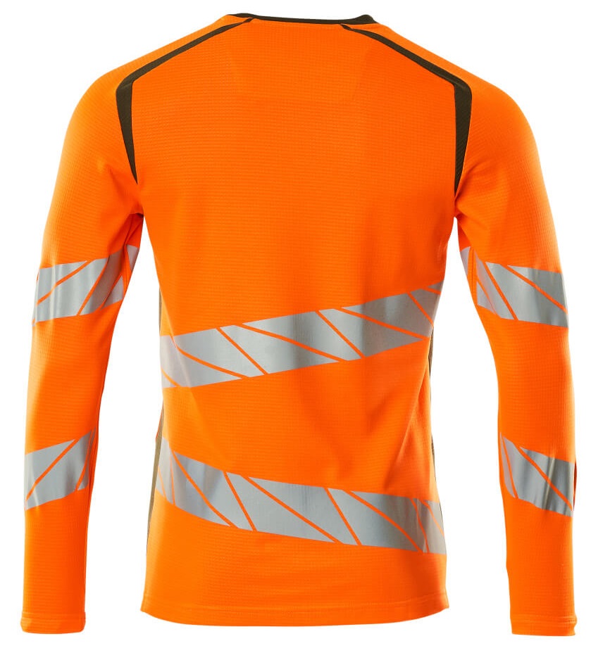 MASCOT-Warnschutz, Warn-Langarm-Shirt, ACCELERATE SAFE, warnorange/moosgrün