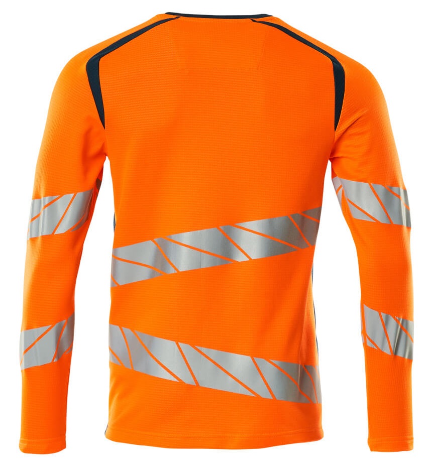 MASCOT-Warnschutz, Warn-Langarm-Shirt, ACCELERATE SAFE, warnorange/dunkelpetroleum