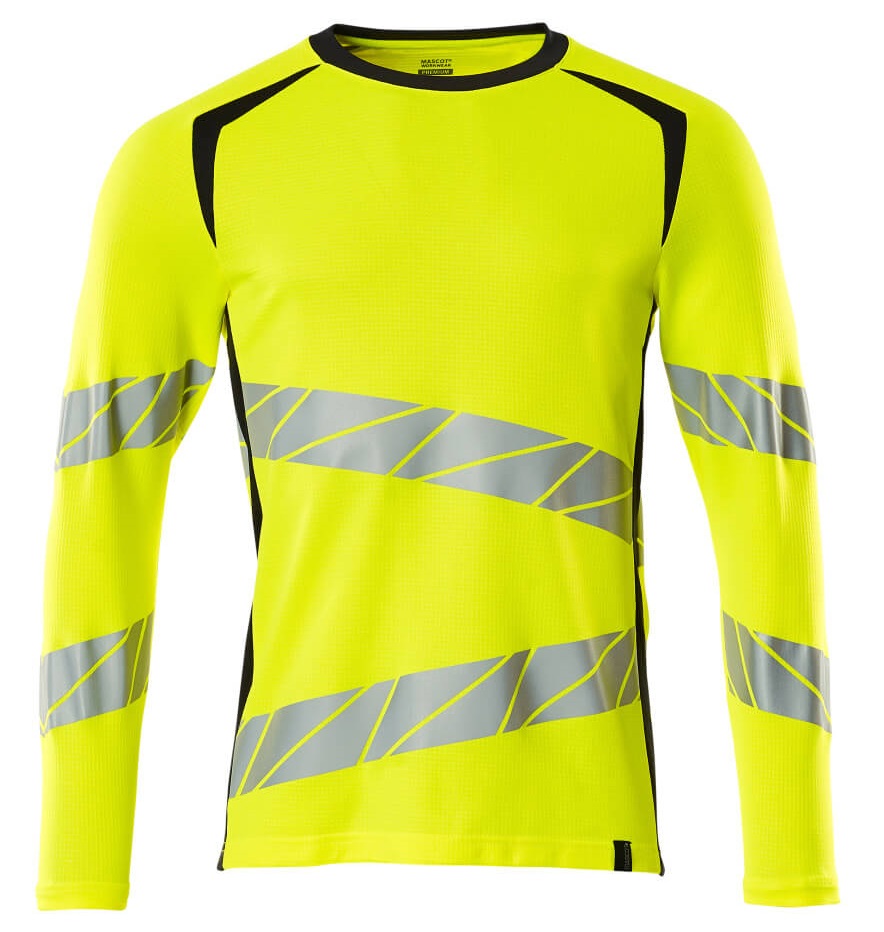 MASCOT-Warnschutz, Warn-Langarm-Shirt, ACCELERATE SAFE, warngelb/schwarzblau