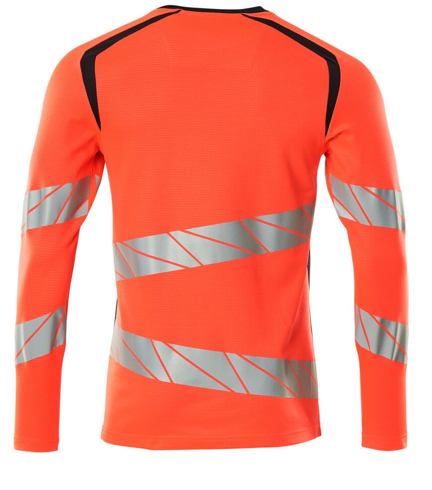 MASCOT-Warnschutz, Warn-Langarm-Shirt, ACCELERATE SAFE, warnrot/schwarzblau