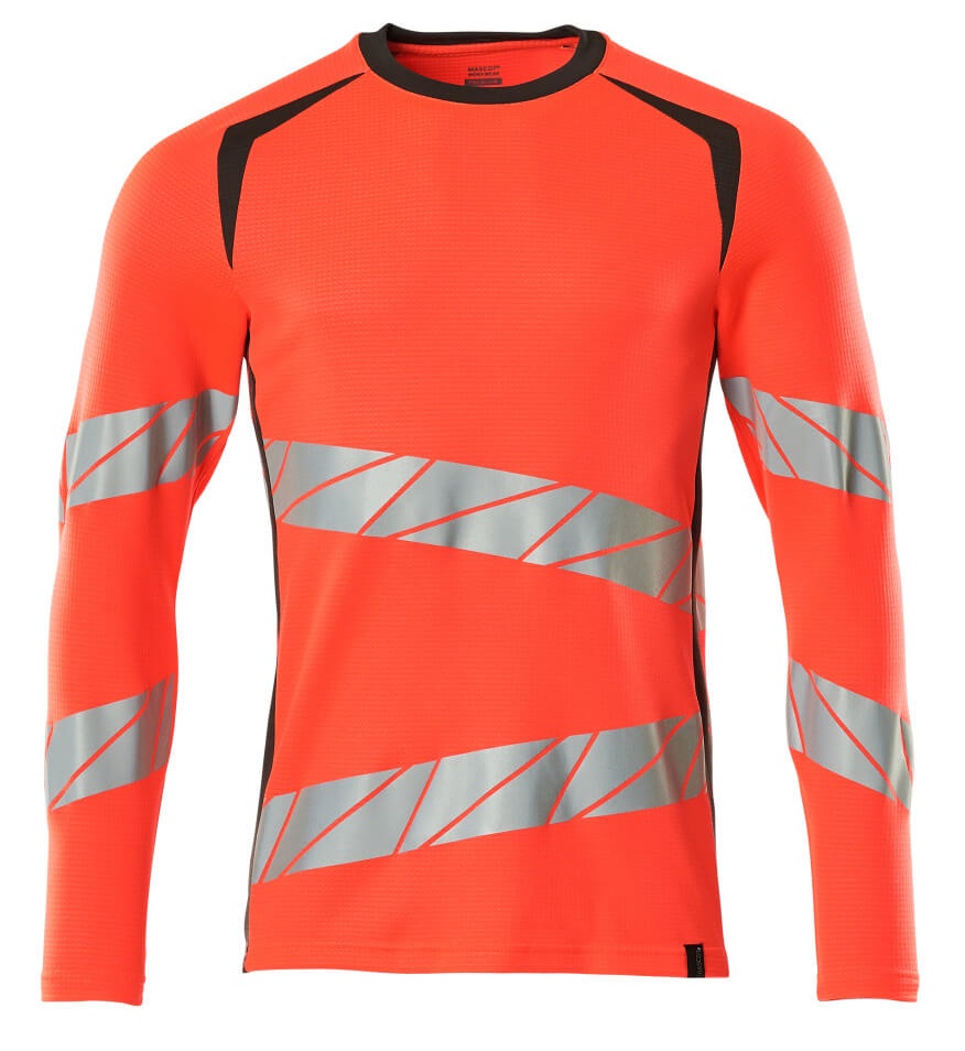 MASCOT-Warnschutz, Warn-Langarm-Shirt, ACCELERATE SAFE, warnrot/dunkelanthrazit
