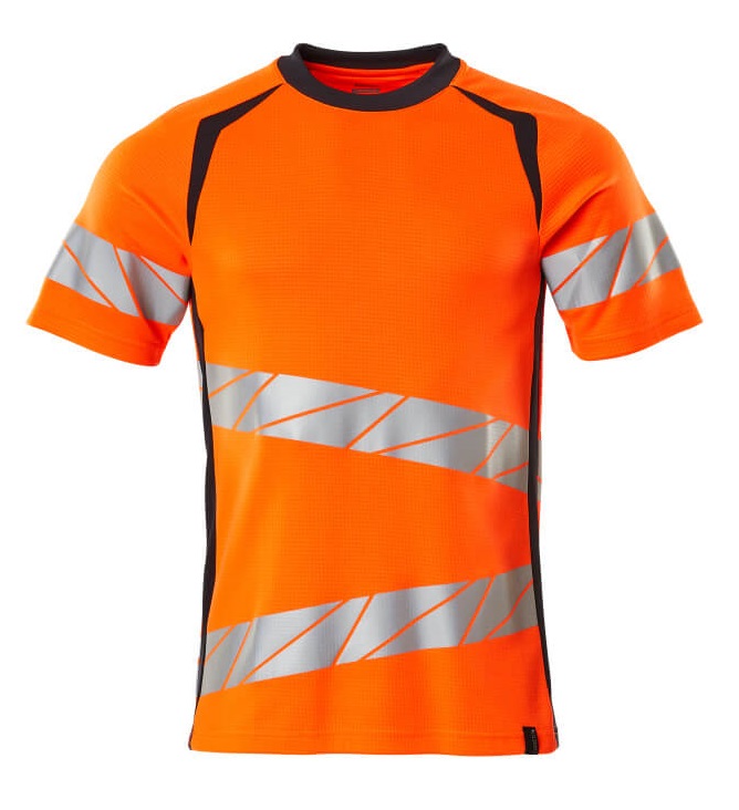 MASCOT-Warnschutz, Warn-T-Shirt, ACCELERATE SAFE, warnorange/schwarzblau