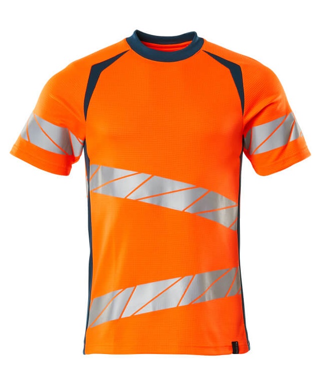 MASCOT-Warnschutz, Warn-T-Shirt, ACCELERATE SAFE, warnorange/dunkelpetroleum