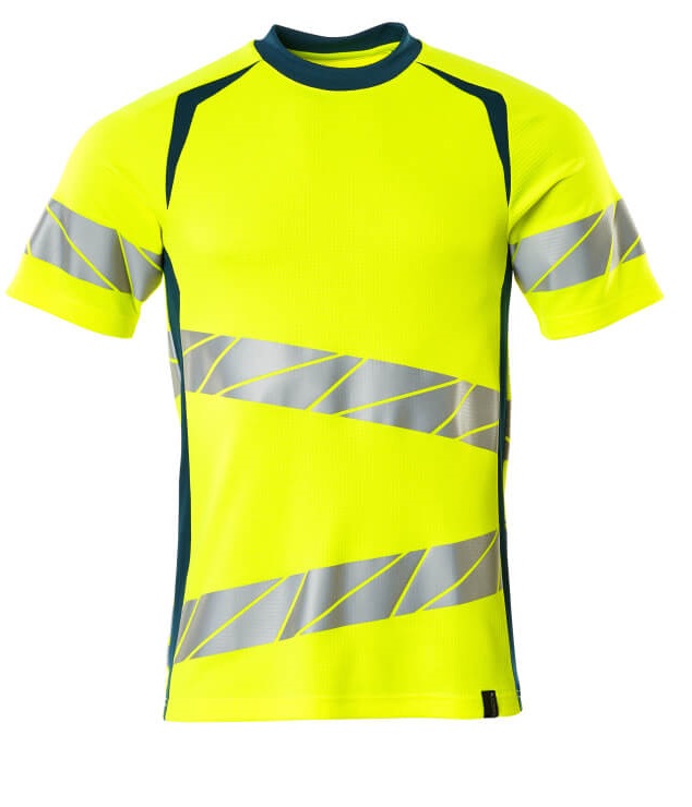 MASCOT-Warnschutz, Warn-T-Shirt, ACCELERATE SAFE, warngelb/dunkelpetroleum