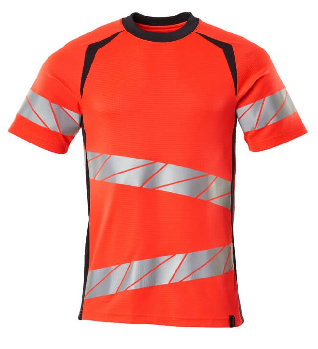 MASCOT-Warnschutz, Warn-T-Shirt, ACCELERATE SAFE, warnrot/schwarzblau