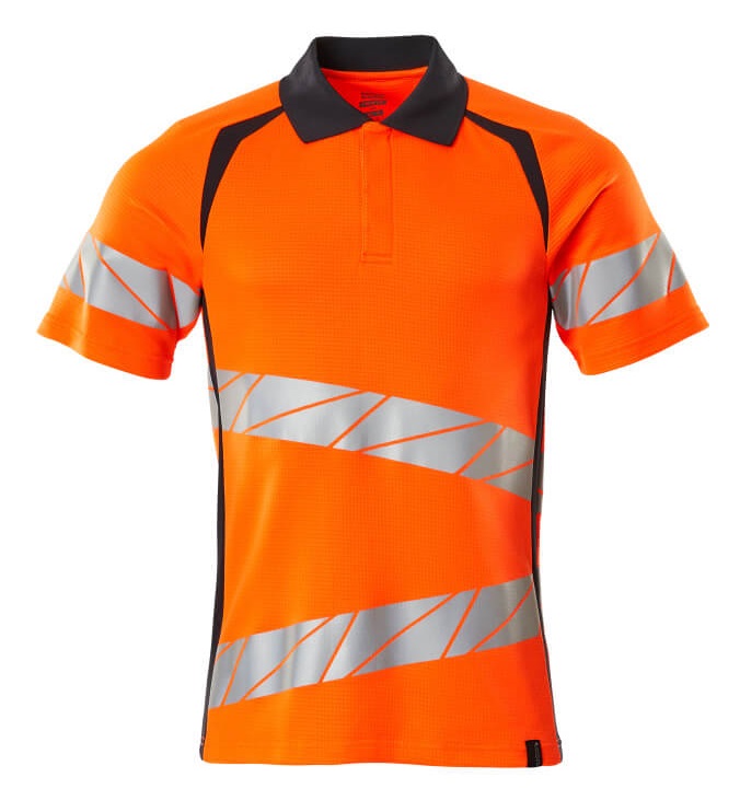 MASCOT-Warnschutz, Warn-Polo-Shirt, ACCELERATE SAFE, warnorange/schwarzblau