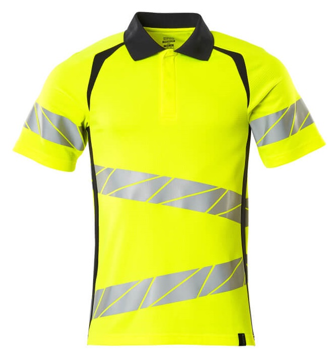 MASCOT-Warnschutz, Warn-Polo-Shirt, ACCELERATE SAFE, warngelb/schwarzblau