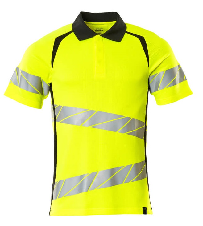 MASCOT-Warnschutz, Warn-Polo-Shirt, ACCELERATE SAFE, warngelb/schwarz