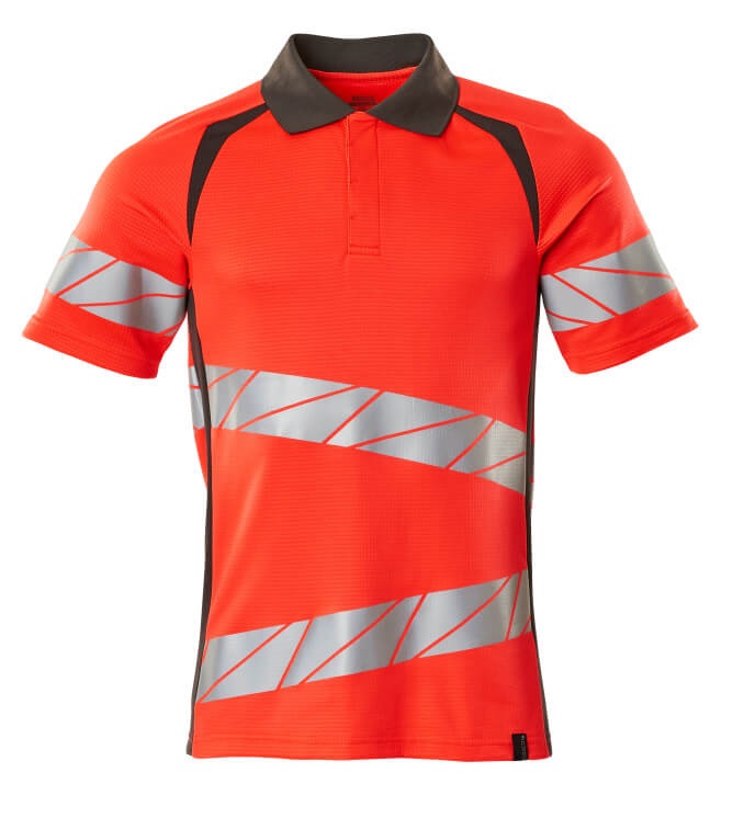 MASCOT-Warnschutz, Warn-Polo-Shirt, ACCELERATE SAFE, warnrot/dunkelanthrazit