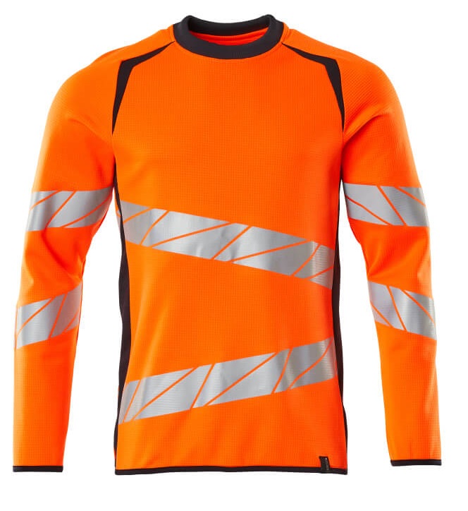 MASCOT-Warnschutz, Warn-Sweatshirt, ACCELERATE SAFE, warnorange/schwarzblau