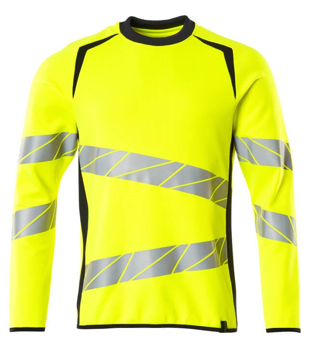 MASCOT-Warnschutz, Warn-Sweatshirt, ACCELERATE SAFE, warngelb/schwarzblau