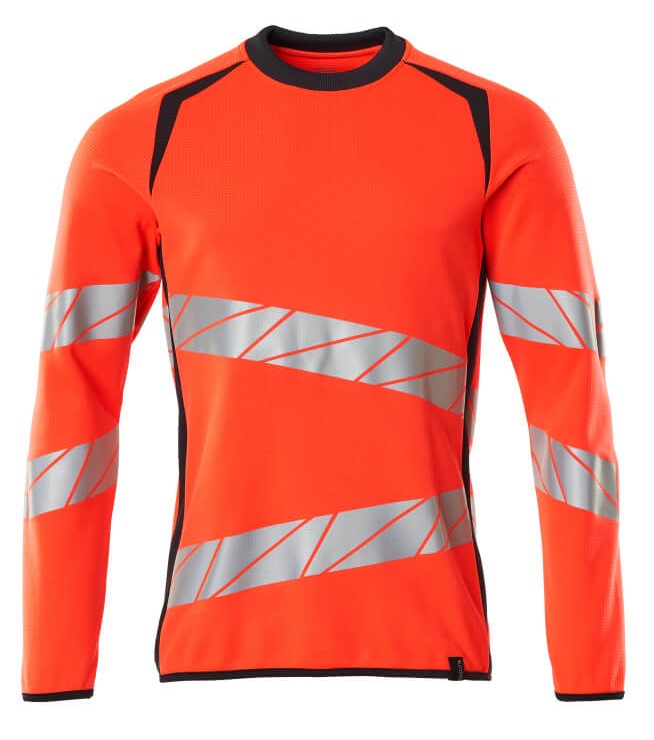 MASCOT-Warnschutz, Warn-Sweatshirt, ACCELERATE SAFE, warnrot/schwarzblau