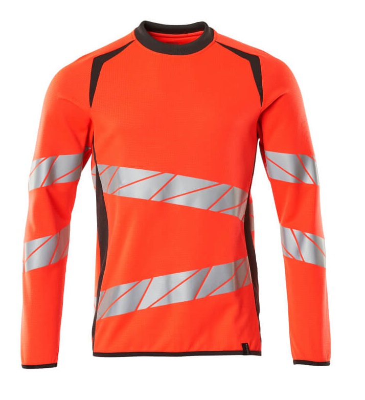 MASCOT-Warnschutz, Warn-Sweatshirt, ACCELERATE SAFE, warnrot/dunkelanthrazit