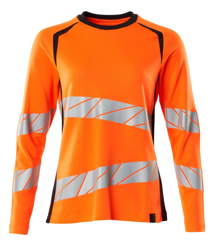MASCOT-Warnschutz, Warn-Damen Langarm-Shirt, ACCELERATE SAFE, warnorange/schwarzblau
