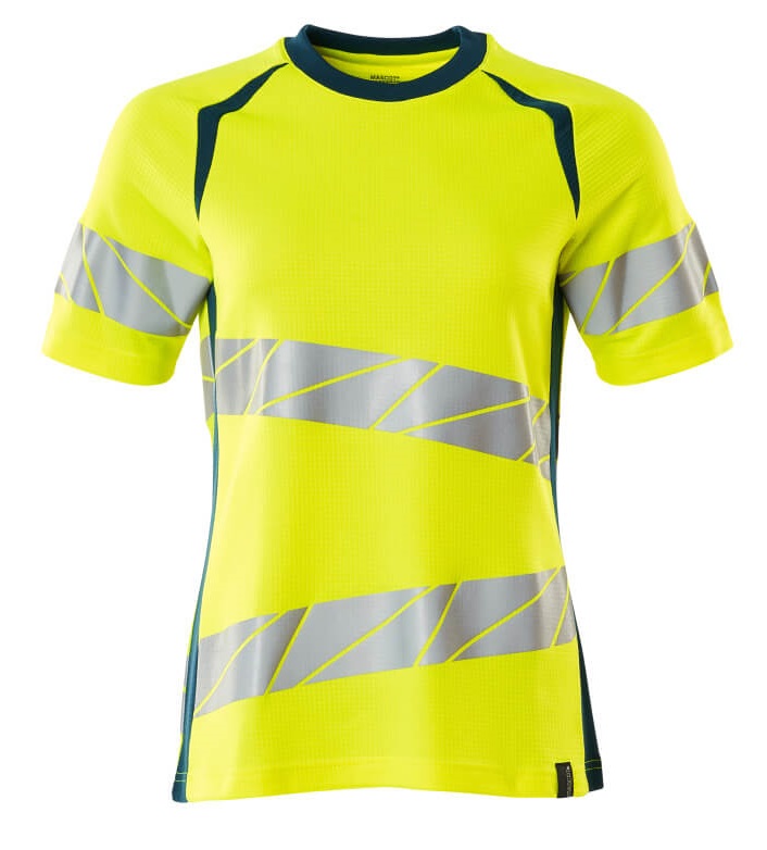 MASCOT-Warnschutz, Warn-Damen T-Shirt, ACCELERATE SAFE, warngelb/dunkelpetroleum