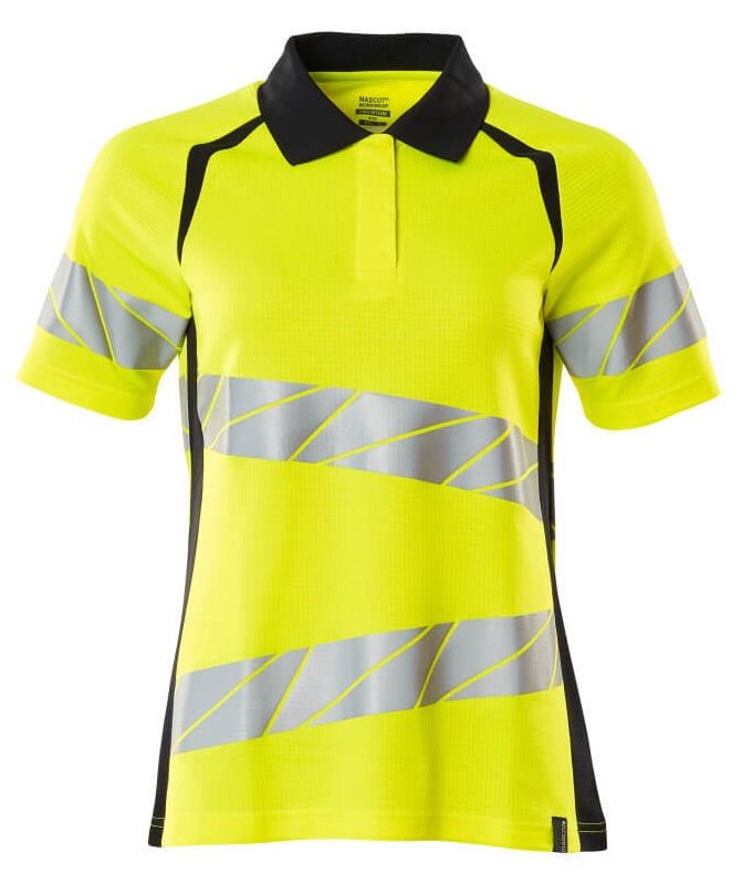MASCOT-Warnschutz, Warn-Damen Polo-Shirt, ACCELERATE SAFE, warngelb/schwarzblau
