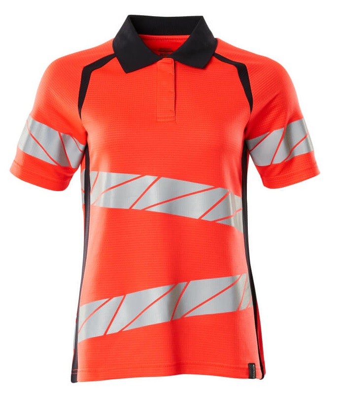 MASCOT-Warnschutz, Warn-Damen Polo-Shirt, ACCELERATE SAFE, warnrot/schwarzblau