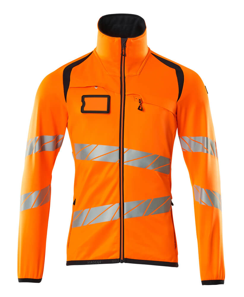 MASCOT-Warnschutz, Warn-Fleecepullover, ACCELERATE SAFE, warnorange/schwarzblau