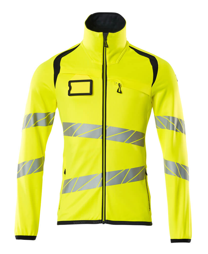 MASCOT-Warnschutz, Warn-Fleecepullover, ACCELERATE SAFE, warngelb/schwarzblau