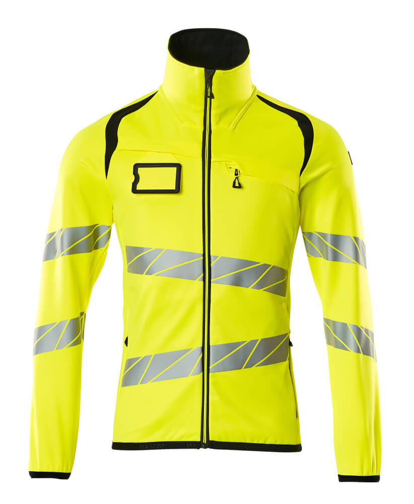 MASCOT-Warnschutz, Warn-Fleecepullover, ACCELERATE SAFE, warngelb/schwarz