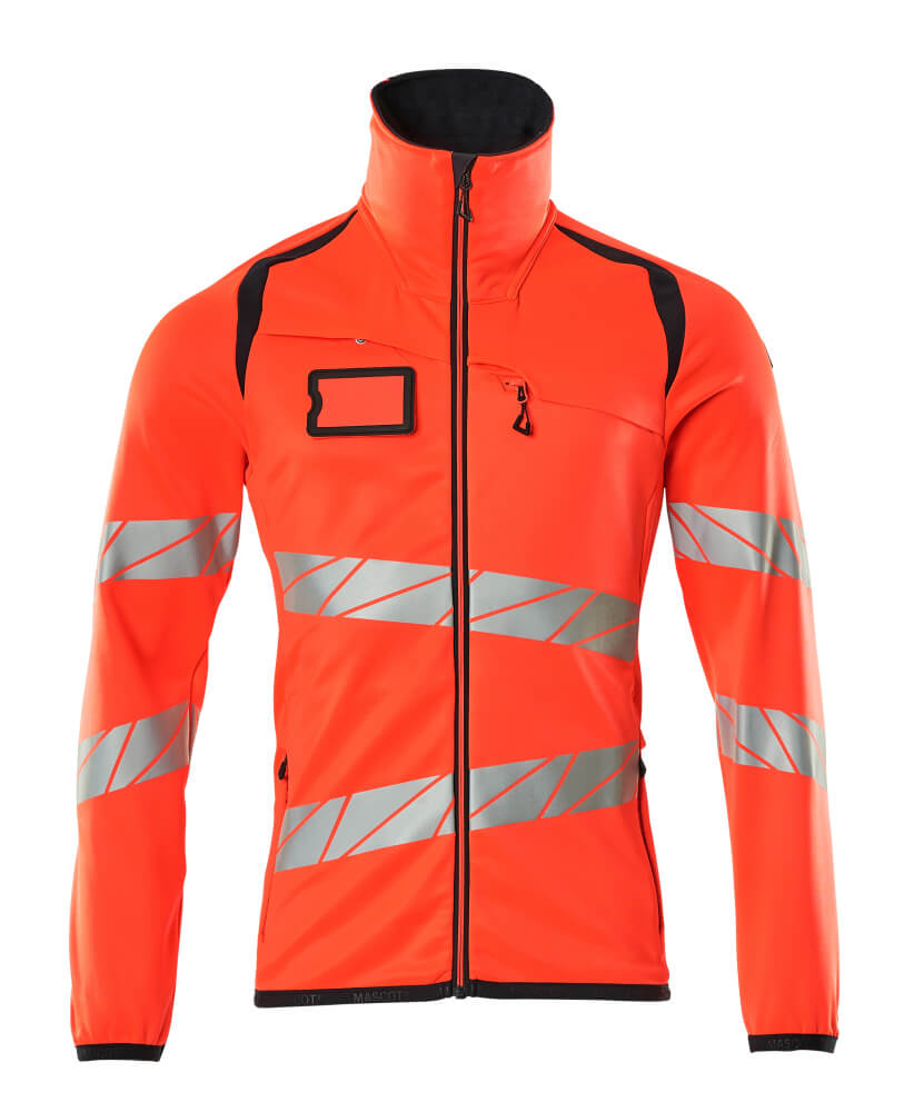 MASCOT-Warnschutz, Warn-Fleecepullover, ACCELERATE SAFE, warnrot/schwarzblau