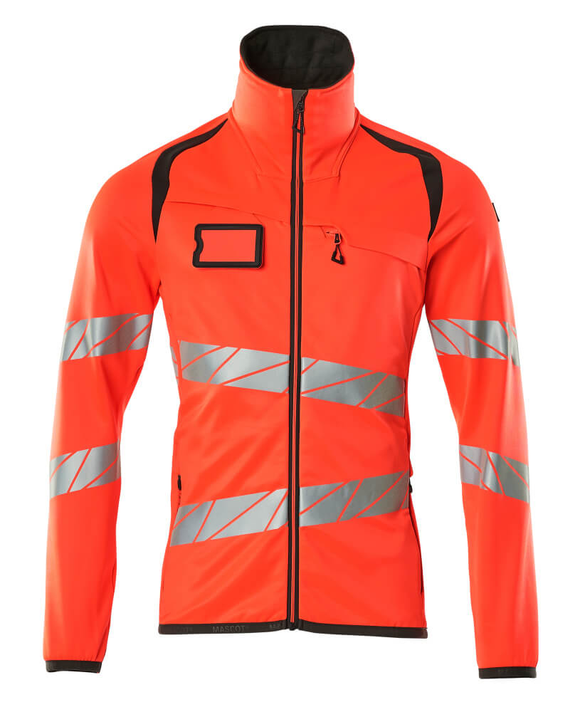 MASCOT-Warnschutz, Warn-Fleecepullover, ACCELERATE SAFE, warnrot/dunkelanthrazit
