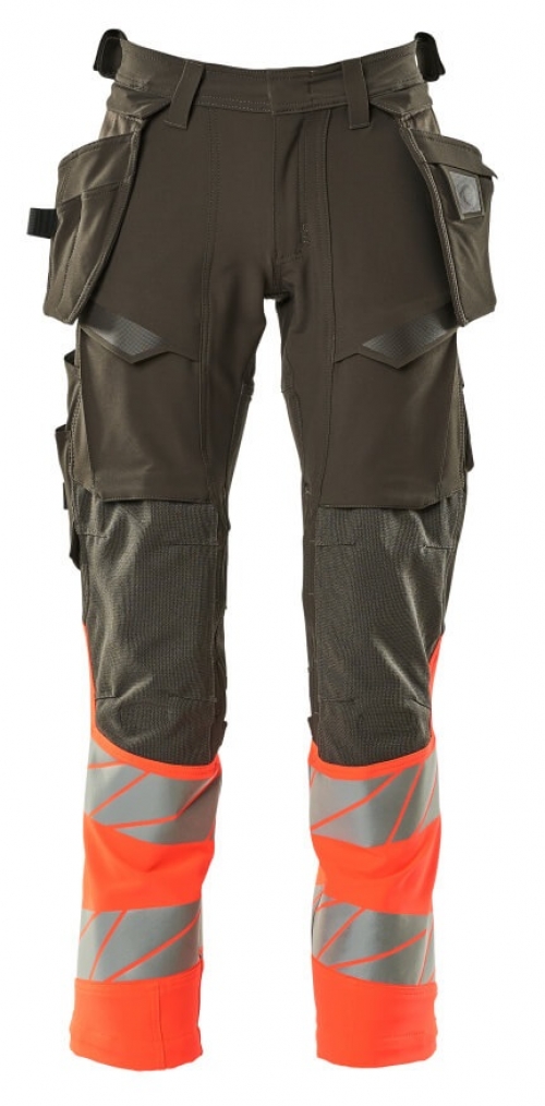 MASCOT-Warnschutz, Warn-Bund-Hose, ACCELERATE SAFE, dunkelanthrazit/warnrot