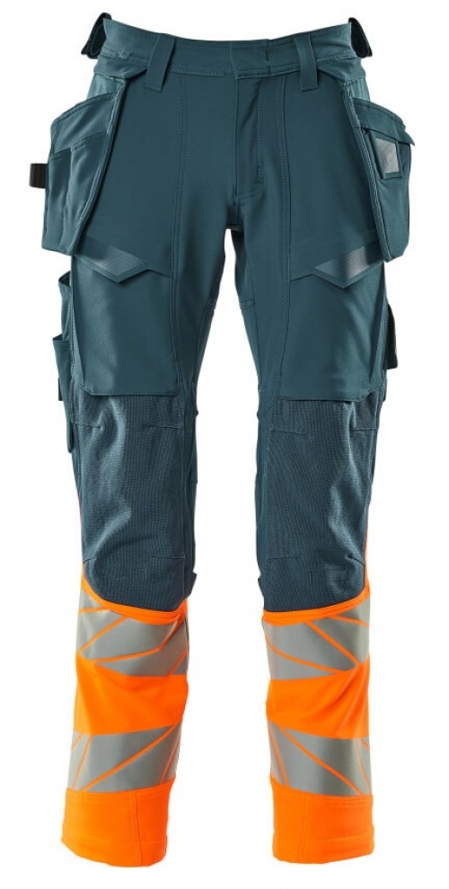 MASCOT-Warnschutz-Bundhose, ACCELERATE SAFE, dunkelpetroleum/warnorange