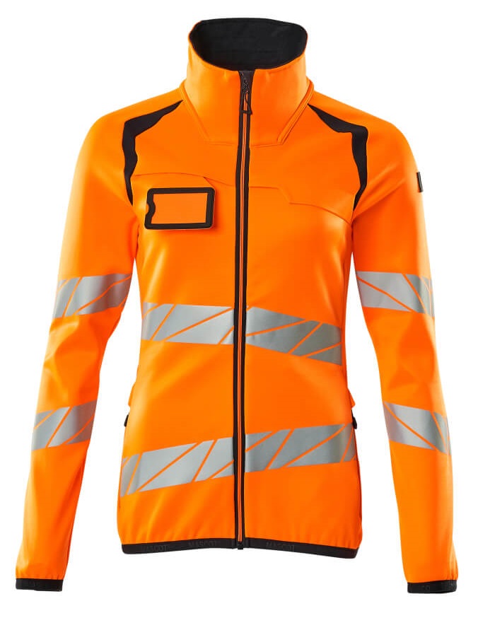 MASCOT-Warnschutz, Warn-Damen Fleecepullover, ACCELERATE SAFE, warnorange/schwarzblau