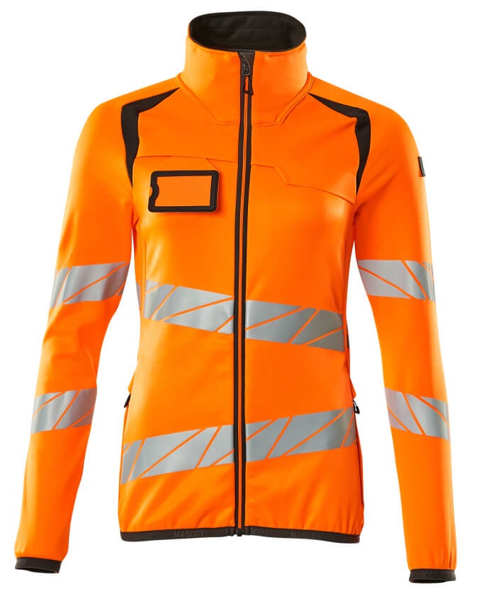 MASCOT-Warnschutz, Warn-Damen Fleecepullover, ACCELERATE SAFE, warnorange/dunkelanthrazit