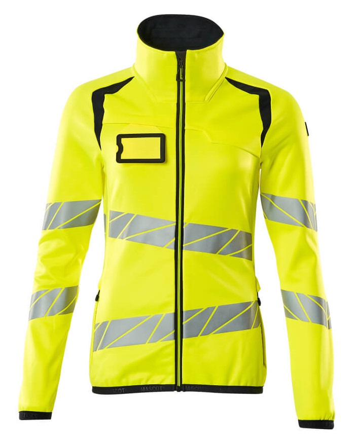 MASCOT-Warnschutz, Warn-Damen Fleecepullover, ACCELERATE SAFE, warngelb/schwarzblau
