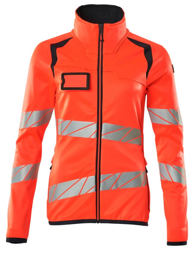 MASCOT-Warnschutz, Warn-Damen Fleecepullover, ACCELERATE SAFE, warnrot/schwarzblau