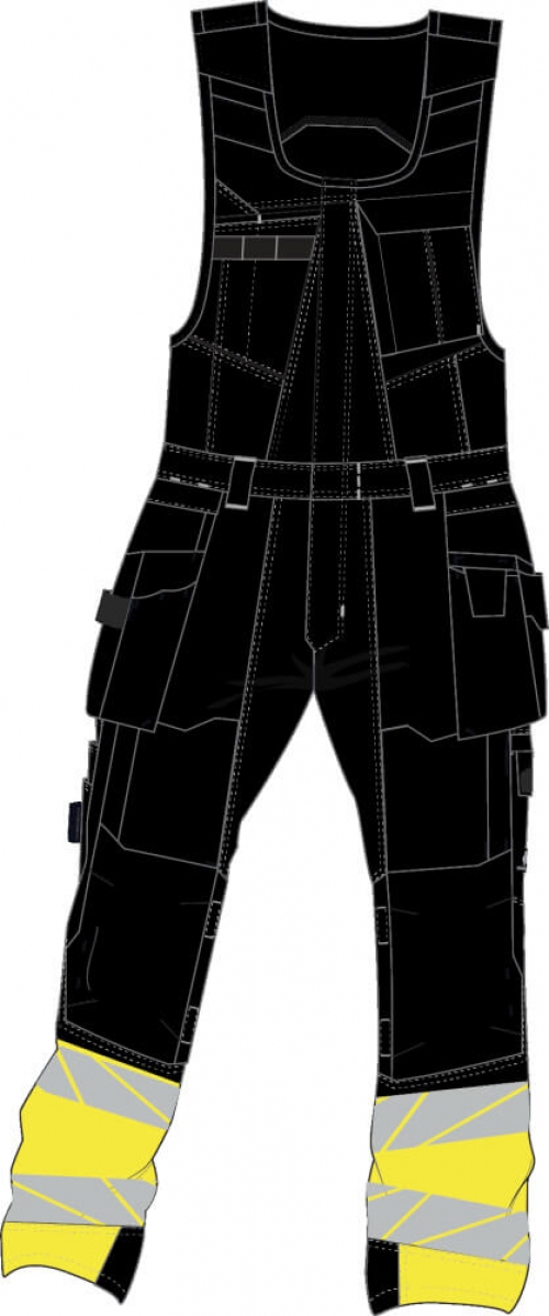 MASCOT-Warnschutz-Kombihose, ACCELERATE SAFE, schwarz/warngelb