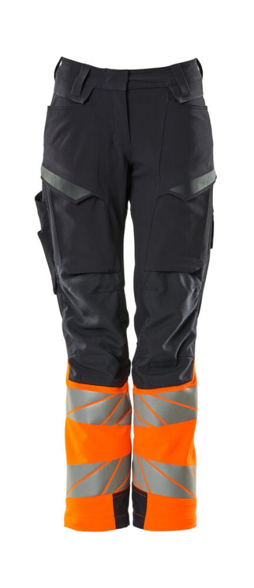 MASCOT-Warnschutz, Warnschutz-Damen Bundhose, DIAMOND, schwarzblau/warnorange