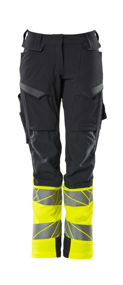 MASCOT-Warnschutz-Damen Bundhose, DIAMOND, schwarzblau/warngelb