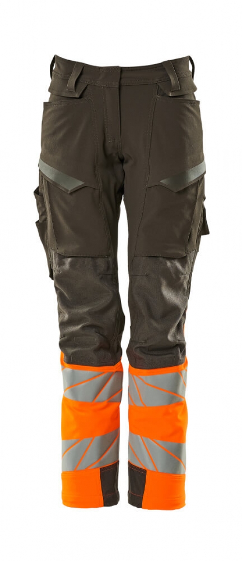 MASCOT-Warnschutz, Warnschutz-Damen Bundhose, DIAMOND, dunkelanthrazit/warnorange