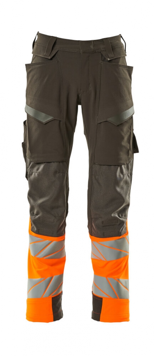 MASCOT-Warnschutz, Warnschutz-Bundhose, ULTIMATE STRETCH, dunkelanthrazit/warnorange